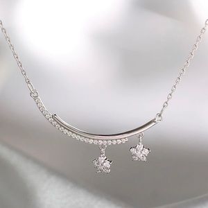 NEW! 925 Sterling Silver Double Bar Necklace !